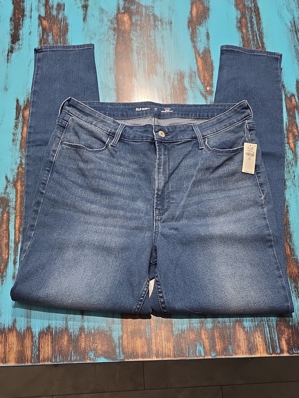 Old Navy Dark Blue Women’s Skinny Hi Rise Jeans